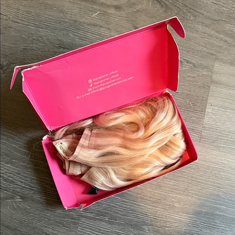 GOGO Blonde and Pink Hair Extensions